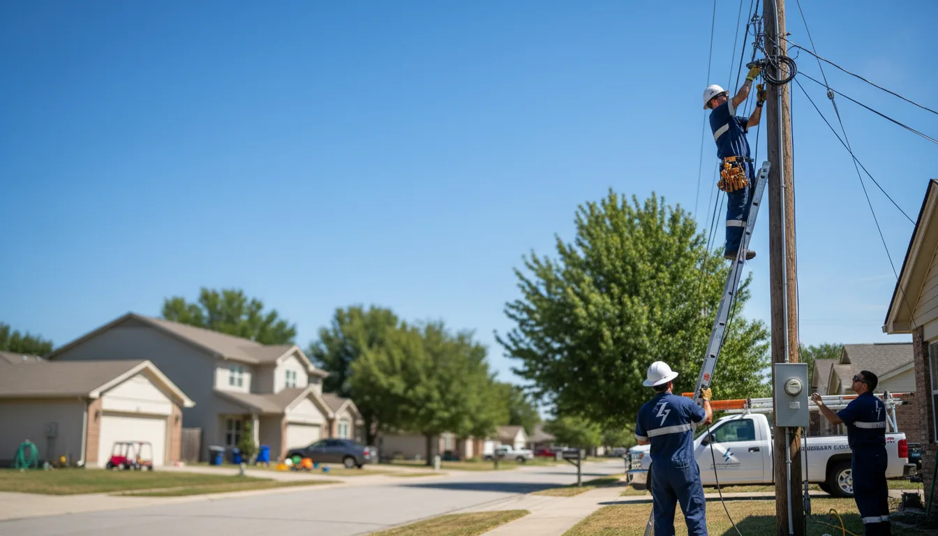 Residential electrician providing installation services in Strong City, KS